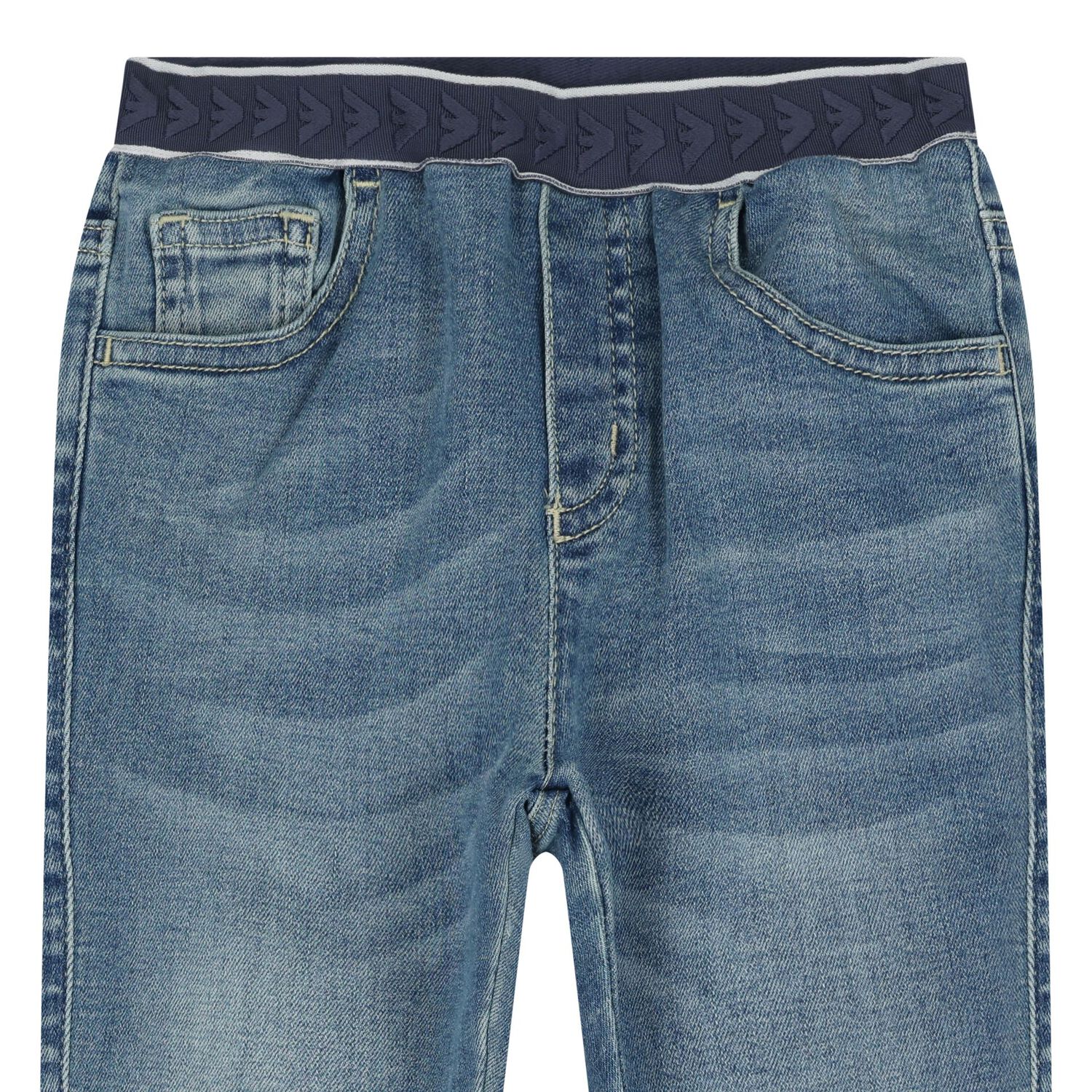 Baby Boys Blue Denim Jeans, 1, hi-res