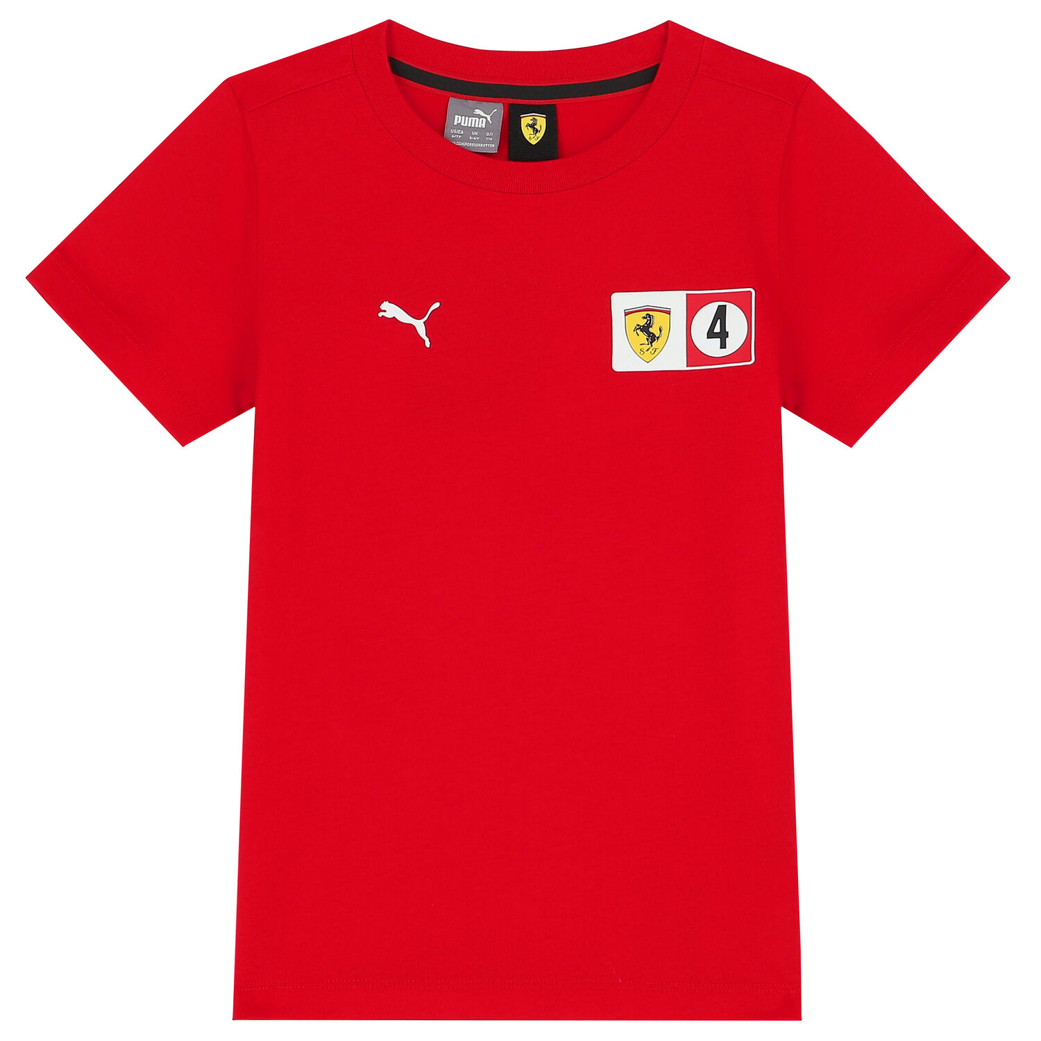 Red Logo Ferrari T-Shirt, 1, hi-res