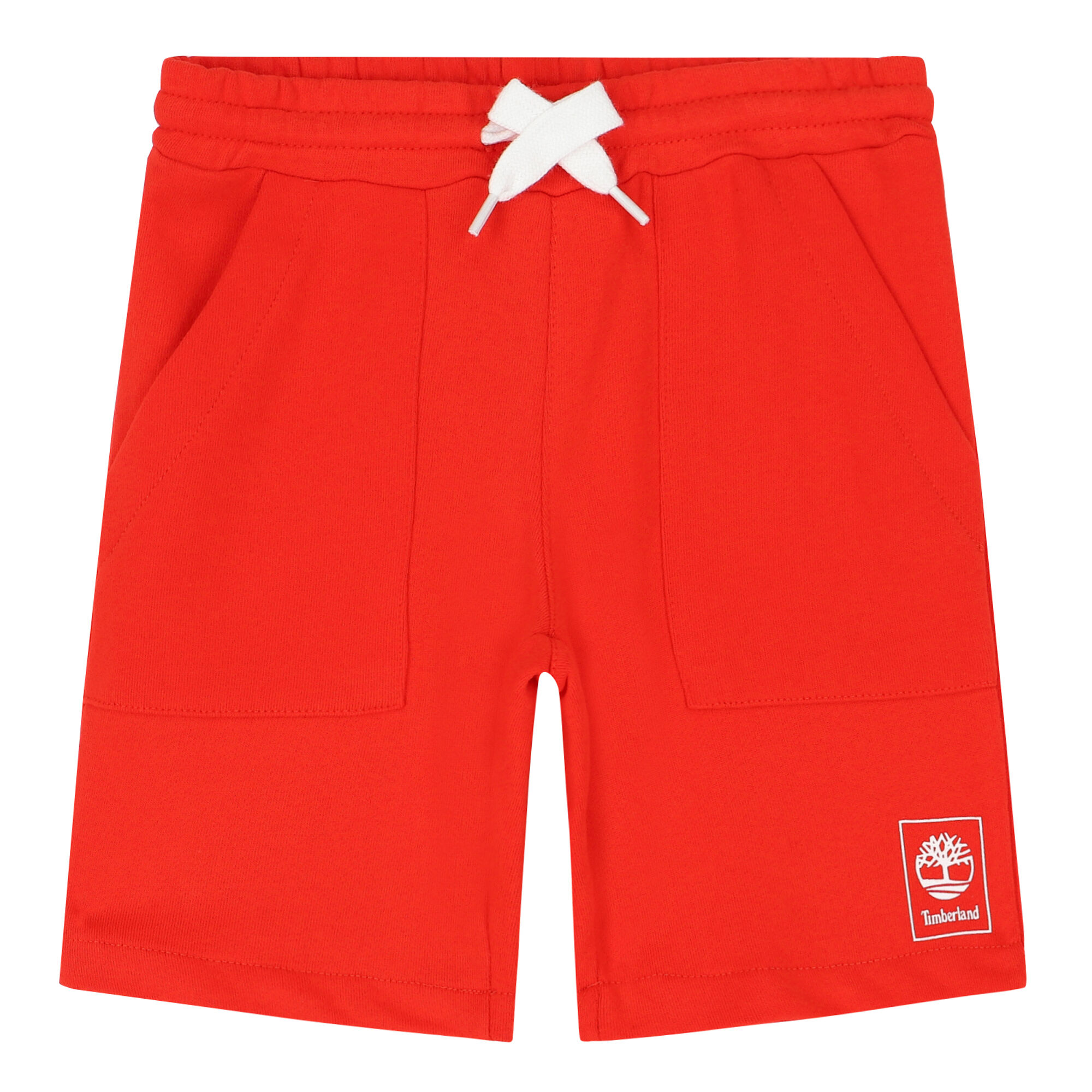 TIMBERLAND Boys Red Logo Shorts Junior Couture QA