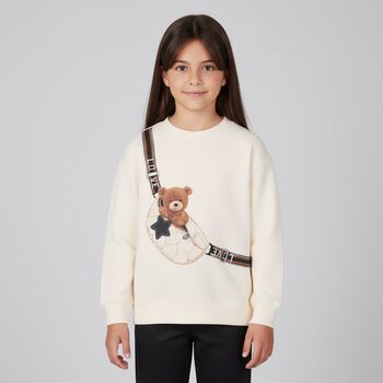 طقم ليجينز بنات باللون العاجى والاسود 