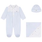 Baby Boys White & Blue Babygrow Gift Set, 1, hi-res