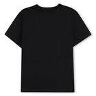 Boys Black Logo T-Shirt, 3, hi-res