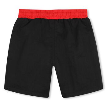 Boys Black Logo Swim Shorts