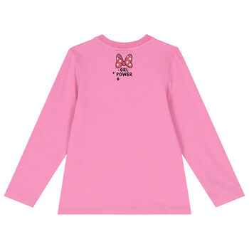 Girls Pink Minnie Mouse Long Sleeve Top