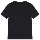 Boys Black Logo Dri-Fit T-Shirt, 1, hi-res