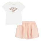 Baby Girls White & Pink Skirt Set, 1, hi-res