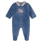 Baby Boys Blue Babygrow, 1, hi-res