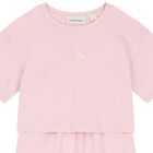 Girls Pink Logo Dress, 2, hi-res