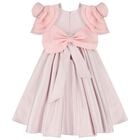 Girls Mirana Pink 3D Rose Sleeve Tulle Dress, 2, hi-res