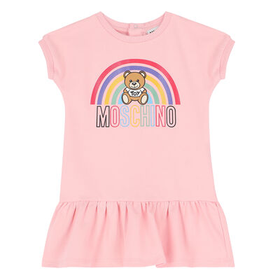 Younger Girls Pink Teddy Dress