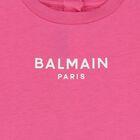 طقم فستان باللون وردي بشعار , 1, hi-res