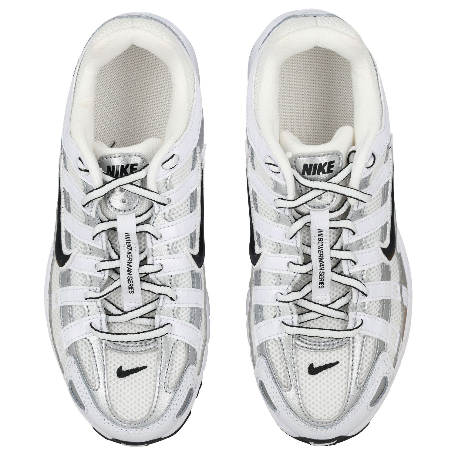 White, Silver & Black P-6000 Trainers, 1, hi-res