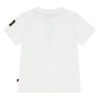Younger Boys White Logo T-Shirt, 1, hi-res