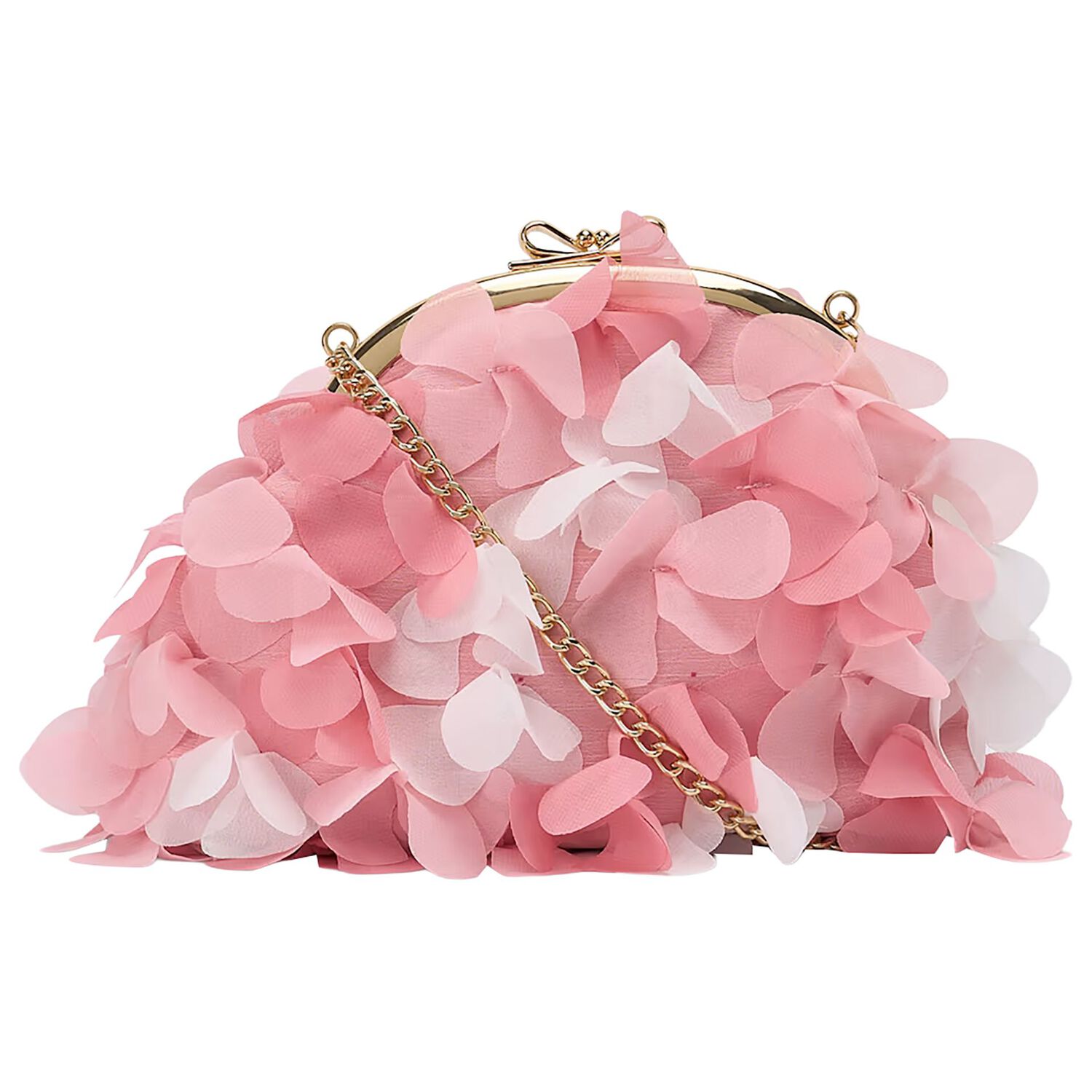 Girls Pink & White Floral Bag, 1, hi-res