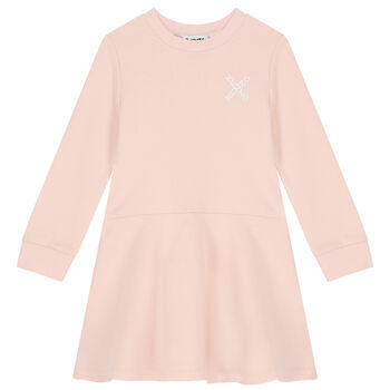 Girls Pink Logo Dress