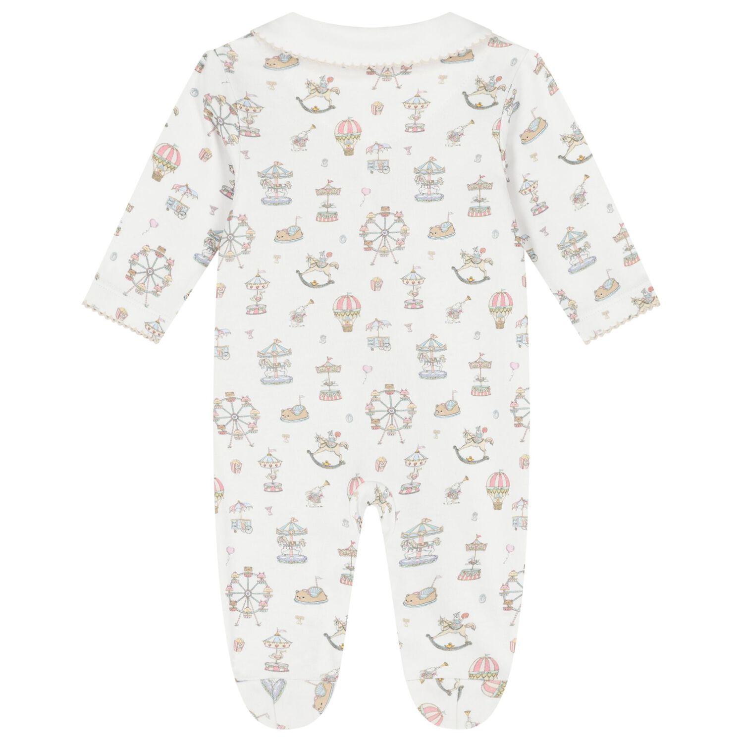 White Carousel & Hot Air Balloon Babygrow, 1, hi-res