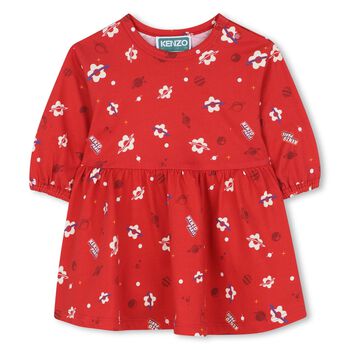 Younger Girls Red Logo Dress