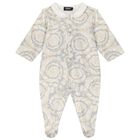 Baby Girls Grey Barocco Babygrow Gift Set, 3, hi-res