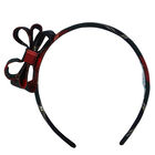 طوق شعر بنات تارتان باللون الكحلى والأحمر, 1, hi-res