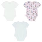 Baby Girls White, Grey & Purple Bodysuits ( 3-Pack ), 1, hi-res