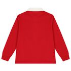 تيشيرت بولو للاولاد بشعار الحصان باللون الاحمر , 1, hi-res