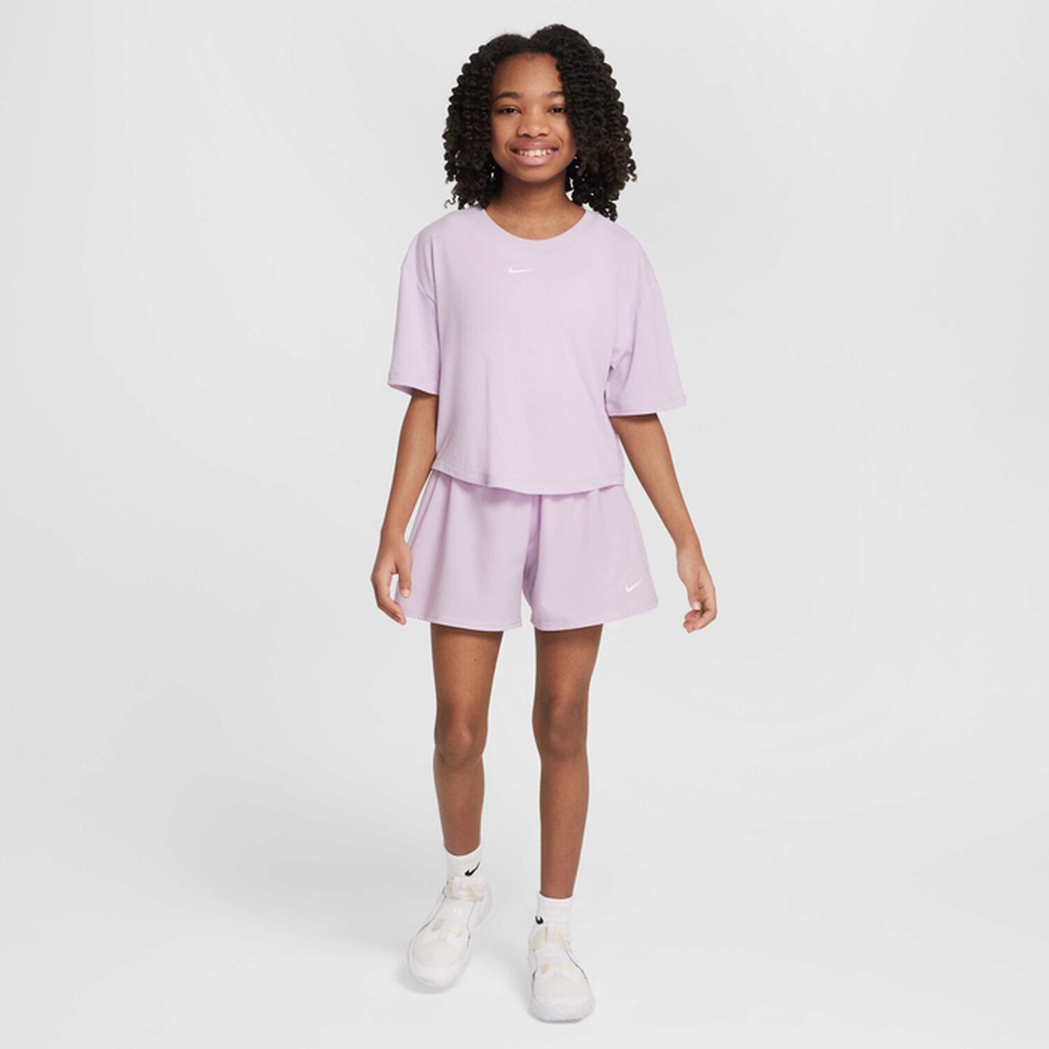Girls Lilac Logo Shorts, 1, hi-res image number null