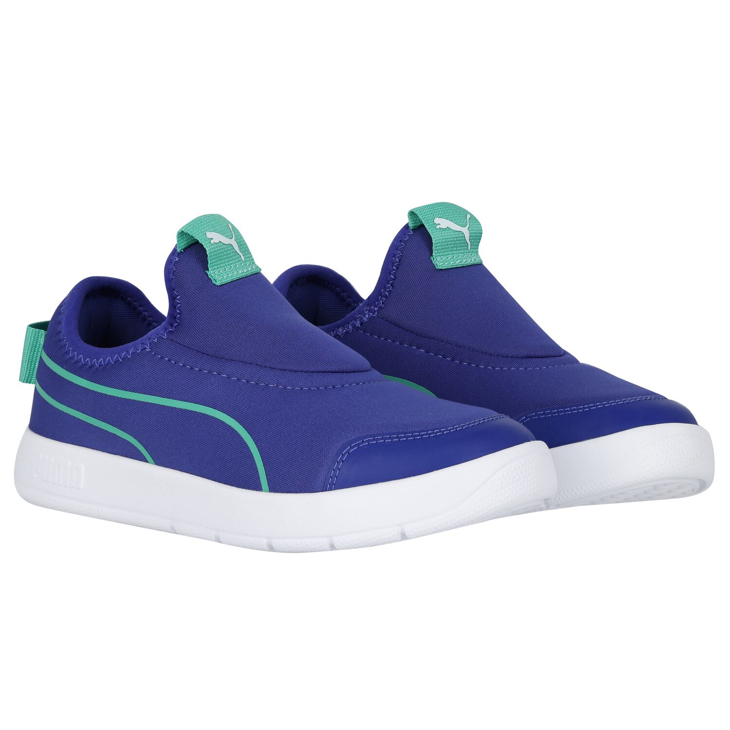 Boys Blue Courtflex v3 Slip On Trainers, 1, hi-res