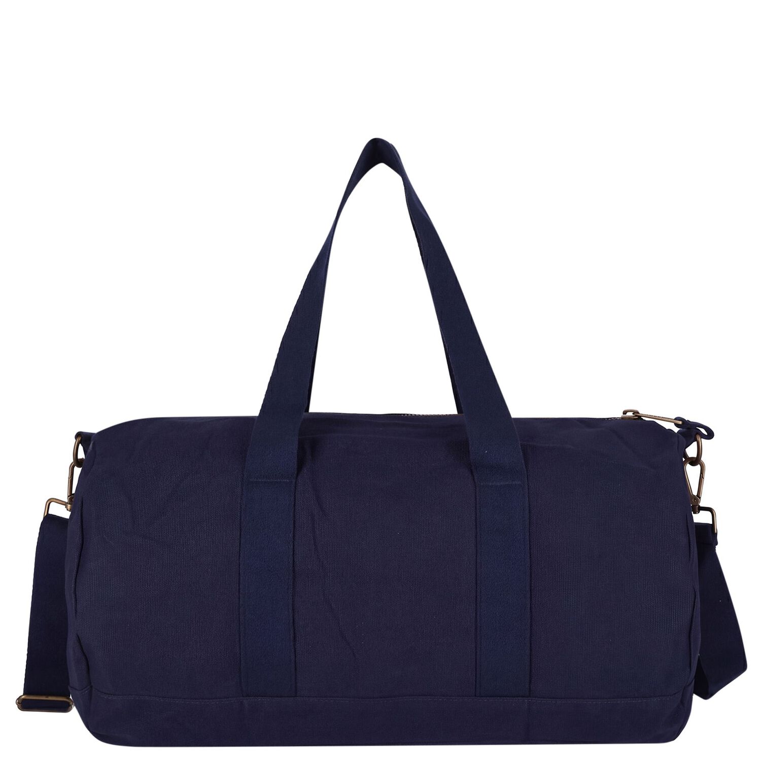 Boys Navy Blue Canvas Pony Logo Sports Bag ( 49cm ) , 1, hi-res