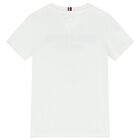 Boys White Logo T-Shirt, 1, hi-res