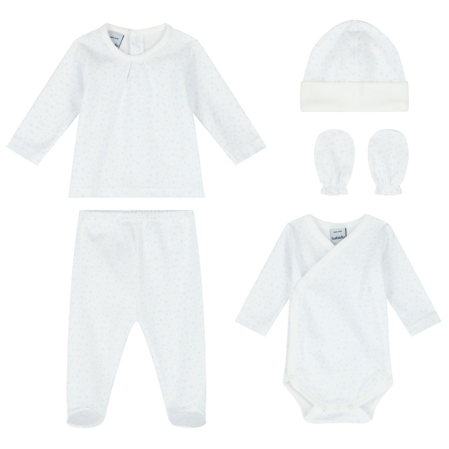 طقم هدايا أولاد منقط باللون الأبيض والأزرق, 1, hi-res image number null