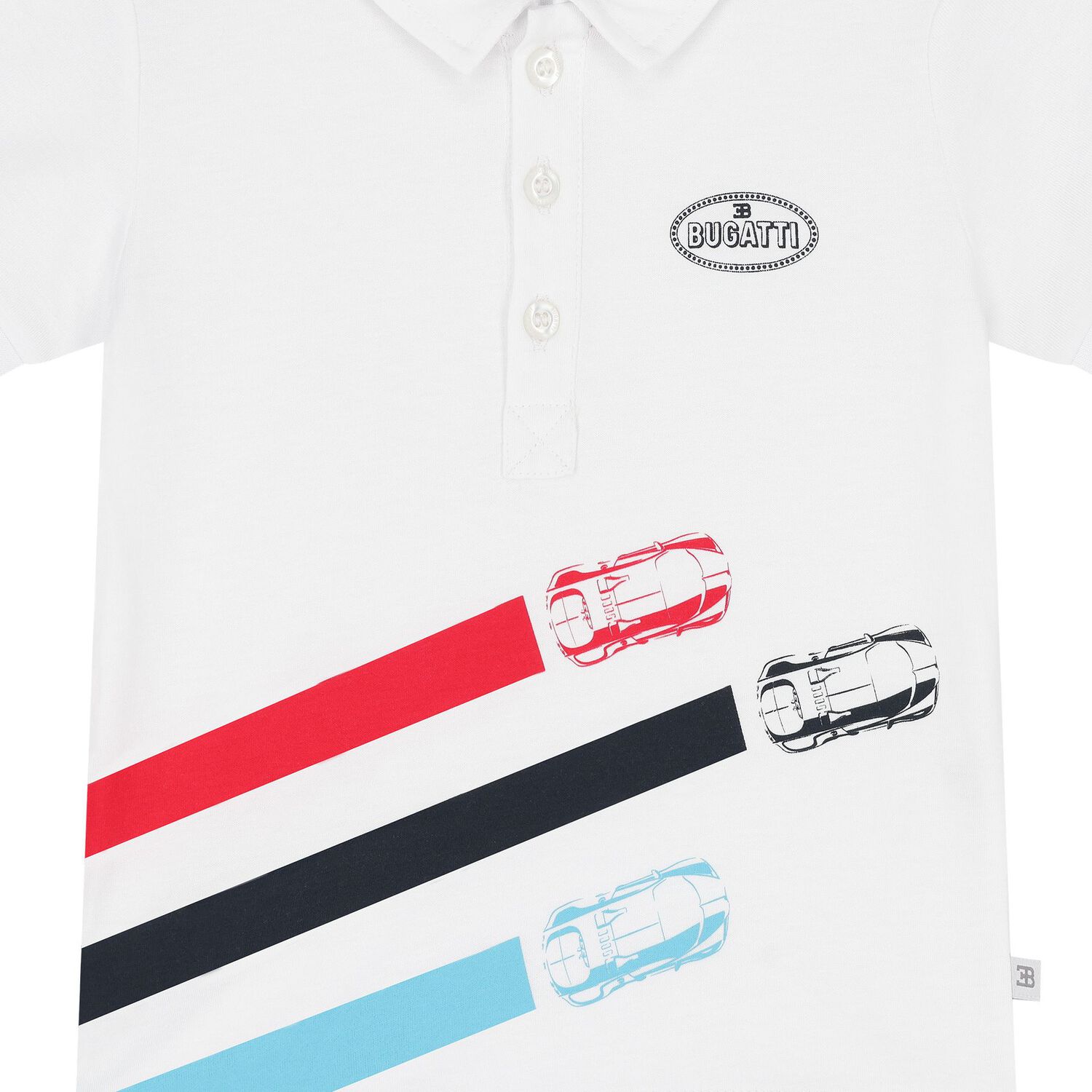 Younger Boys White Logo Polo Shirt, 1, hi-res