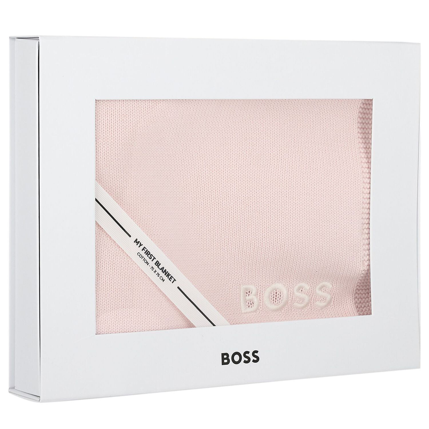 بطانية بنات منسوجة بالشعار باللون الوردي , 1, hi-res