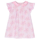 Younger Girls Pink Floral Dress, 1, hi-res