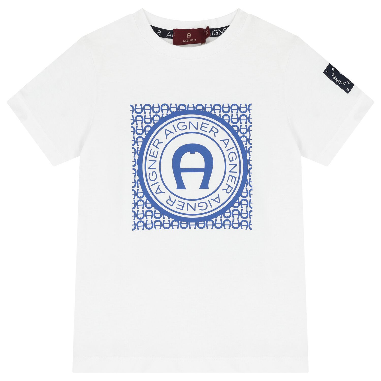 Boys White Logo T-Shirt, 1, hi-res