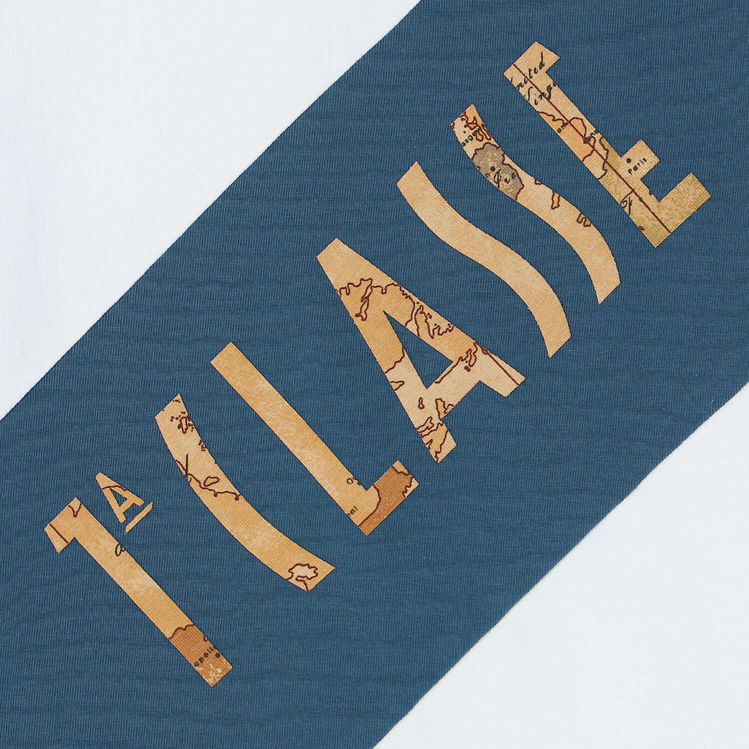 تيشيرت بالشعار باللون الأبيض والأزرق للأولاد, 1, hi-res