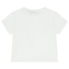 Girls White Flower Logo T-Shirt, 1, hi-res