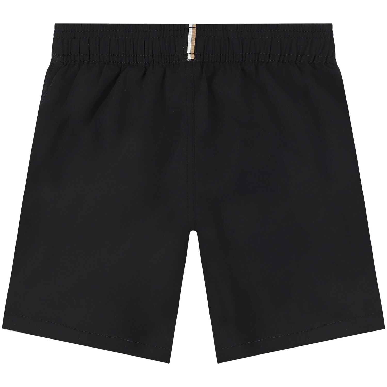Boys Black Logo Swim Shorts, 1, hi-res