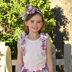 Girls Pink Bow Headband, 3, hi-res