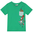 Boys Green & Navy Blue Dogs Shorts Set, 1, hi-res