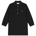 فستان جينز للبنات باللون الاسود , 1, hi-res