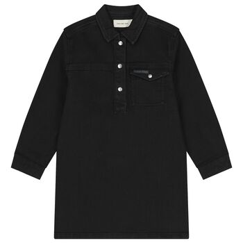 Girls Black Denim Dress