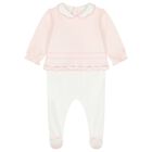 Baby Girls Pink Floral Babygrow Set, 1, hi-res