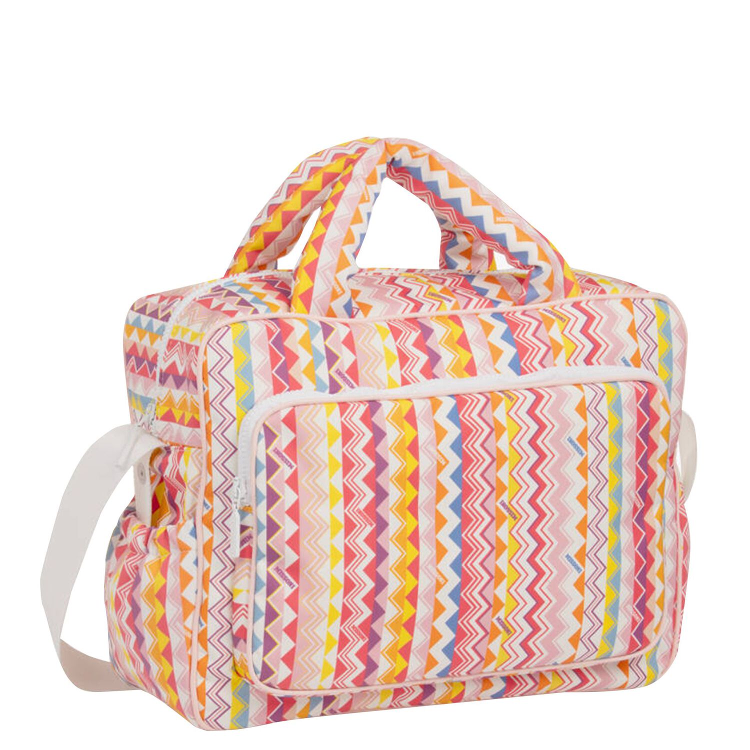 Baby Girls Multi-Coloured Zigzag Changing Bag, 2, hi-res