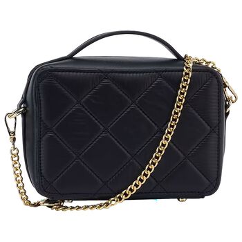 Girls Black Quilted Handbag