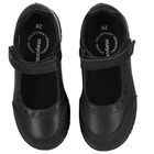 Girls Black Leather Shoes, 1, hi-res