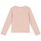 Girls Pink Logo Long Sleeve Top, 2, hi-res