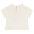 Younger Girls Ivory & Pink Tracksuit Set ( 3 Piece ), 2, hi-res