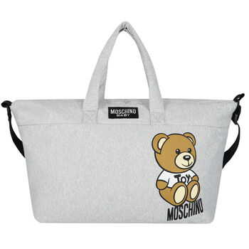 Grey Teddy Bear Logo Baby Changing Bag