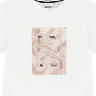 Younger Boys White Logo T-Shirt, 2, hi-res