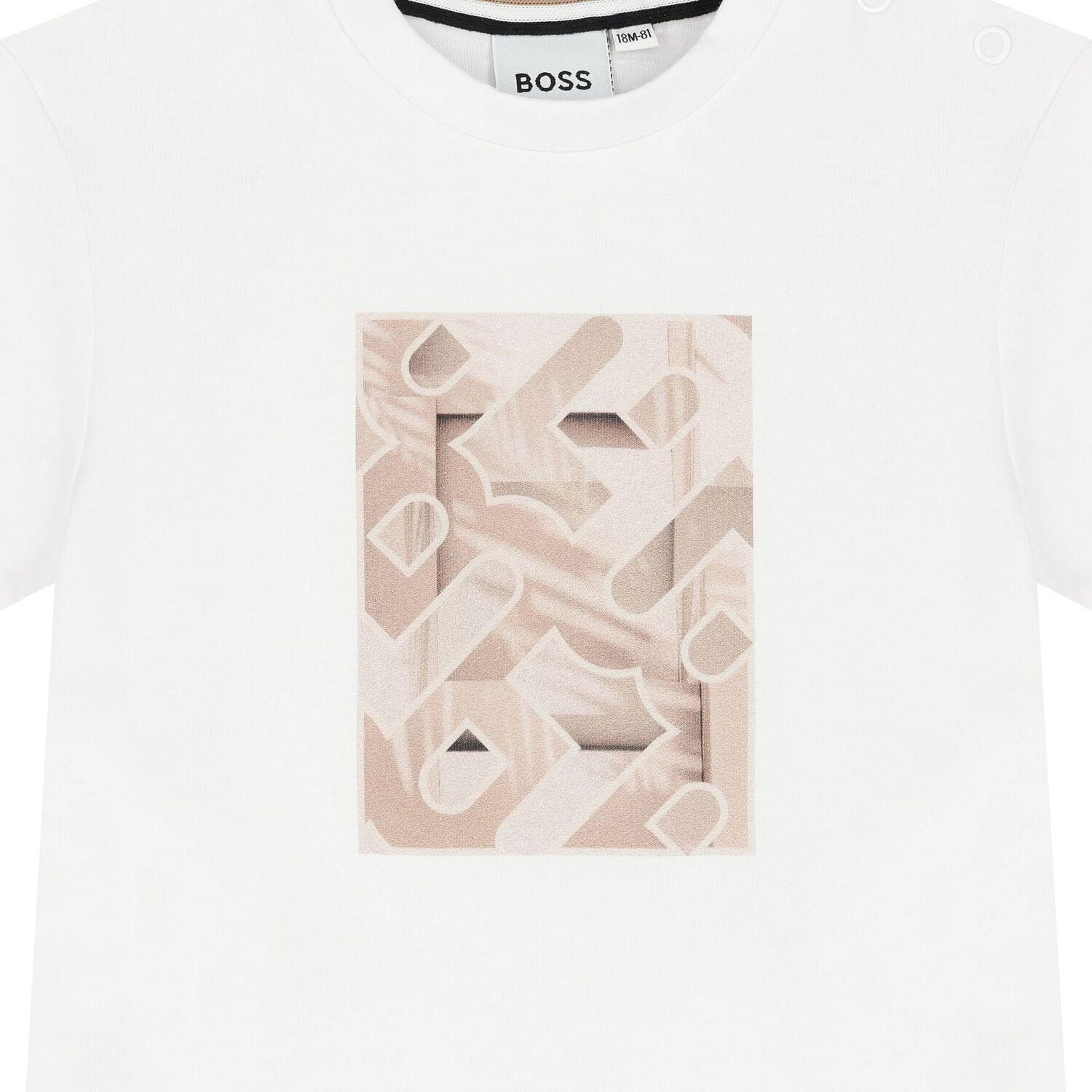 Younger Boys White Logo T-Shirt, 2, hi-res